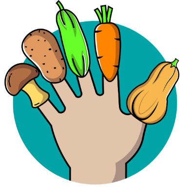 Veg on fingers animated